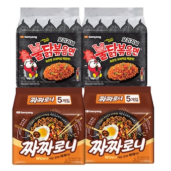 삼양식품 불닭볶음면 10개 + <b>짜짜로니</b> 10개