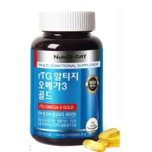뉴트리디데이 rTG 알티지 오메가3 골드 90캡슐이미지입니다. 누르면 해당 게시물로 새창이동합니다.