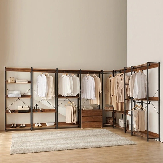 삼익가구 브랜티 3단 서랍형 철제 드레스룸 시스템 옷장 800_이미지