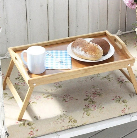 아이엔 대나무 쟁반겸용 베드테이블 (50x30cm)_이미지