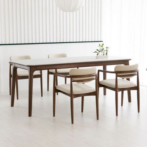 더원 벨루스 세라믹 식탁 1500 (의자4개)