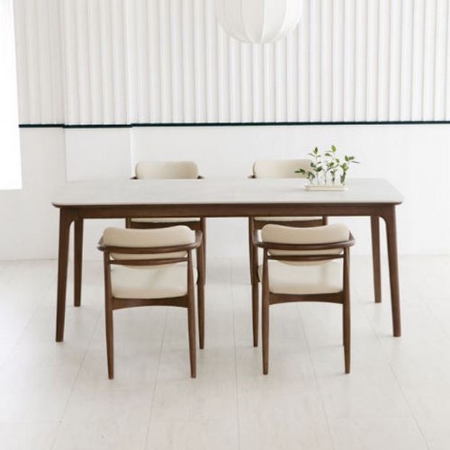 더원 벨루스 세라믹 식탁 1500 (의자4개)_이미지