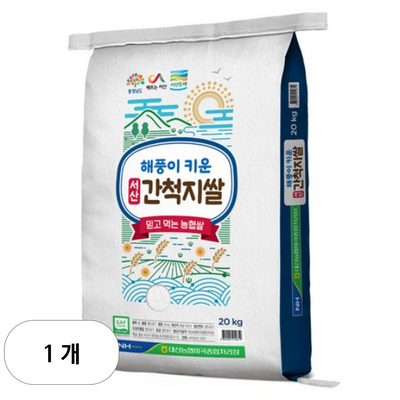 대산농협 해풍이 키운 서산 간척지쌀 상등급 (20kg,1개)_이미지