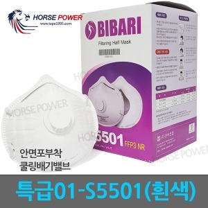 특급 방진마스크 분진 특급S5501-흰색.10개입