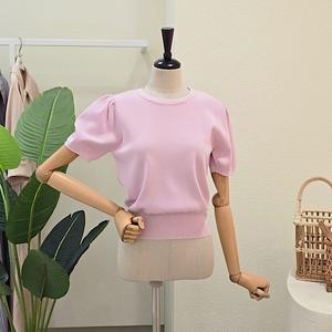 포커스 반팔 퍼프 클래식 니트 FM5C3KT31594