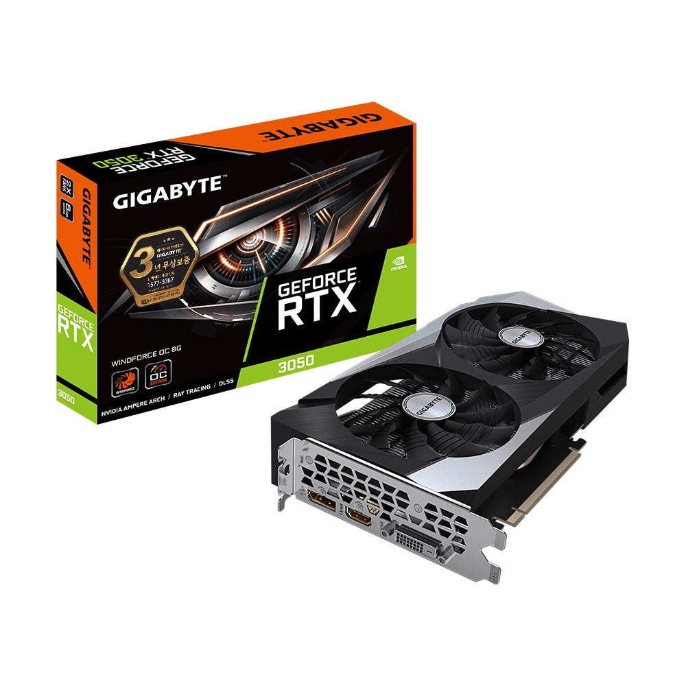 GIGABYTE 지포스 RTX 3050 WINDFORCE OC D6 8GB 제이씨현