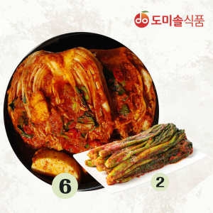 사랑채 포기김치 6kg + 갓김치 2kg