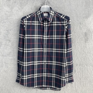 버버리 네이비 체크 셔츠_이미지