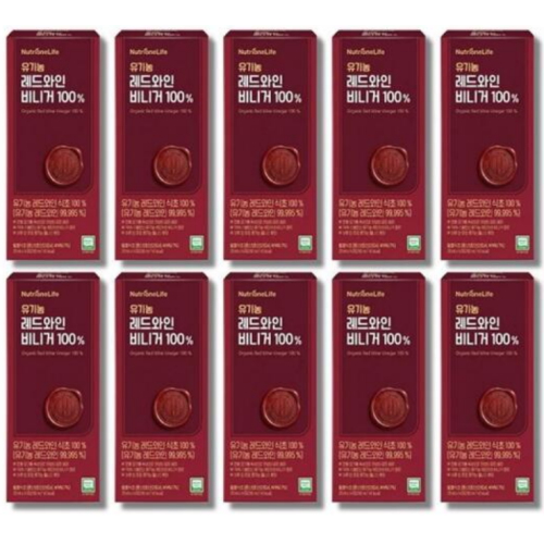 뉴트리원라이프 유기농 레드와인 비니거 100% 280ml (20ml x 14포) (10개)_이미지