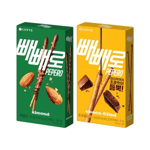 롯데제과  아몬드 빼빼로 32g(20개) + 초코필드 빼빼로 45g(20개)