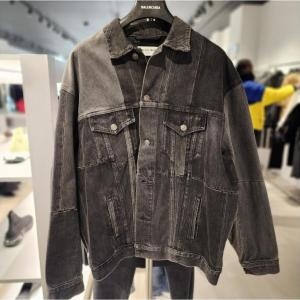 발렌시아가 블랙 데님 자켓 남성 흑 청자켓 641543_이미지