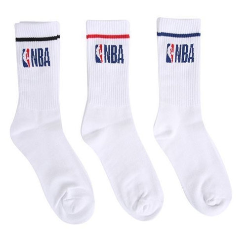  NBA 공용 팀 레터링 스트라이프 3PACK 크루삭스 N215AO204P