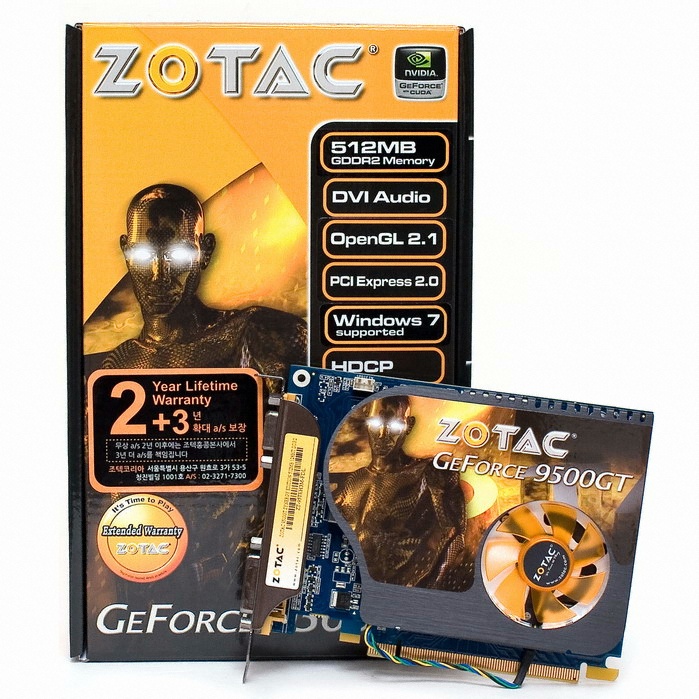 ZOTAC 지포스 9500GT DDR2 512MB 조텍코리아