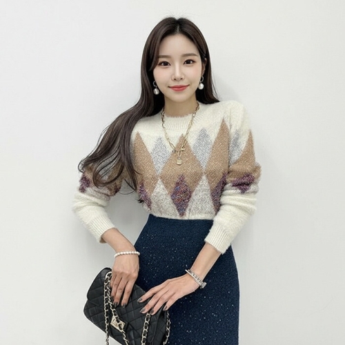 금찌 도레미 다이아 펄 니트 ST7949T_이미지