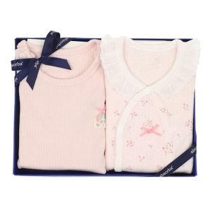 압소바 출산,백일,아기옷 미미슬림바디슈트+솔솔모달배냇저고리세트 A25-70684_이미지