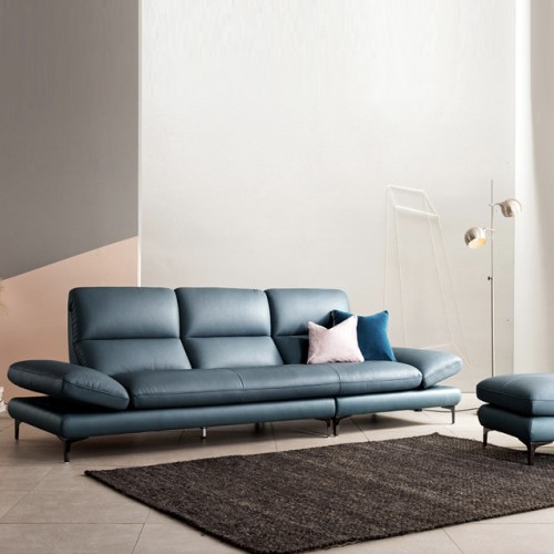 자코모 아르테 기능성 천연가죽 소파 4인용 (스툴포함)