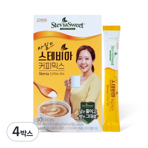 펄세스 마일드 스테비아 커피믹스 30개입 (4개)_이미지