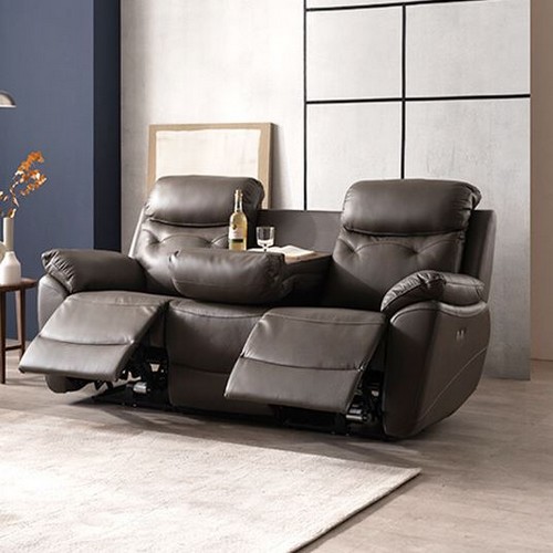 해밀턴 천연가죽 리클라이너 3인용