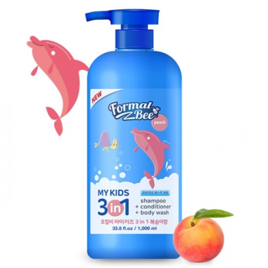 포멀비 마이키즈 3in1 올인원 클렌저 복숭아향 1000ml (1개)_이미지