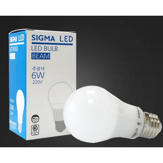 시그마 LED BEAM 벌브 6W 전구색 (10개)_이미지