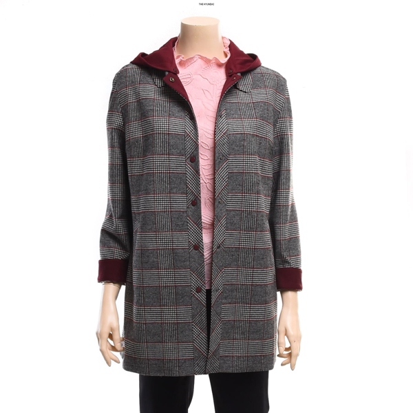 후드탈부착 채크무늬 재킷 RC8-BL510