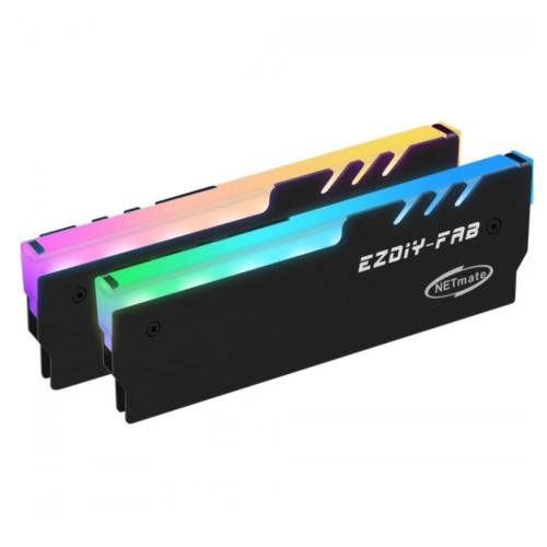 NETmate NM-DPI0612A RGB 알루미늄 방열판 (2팩, 블랙)