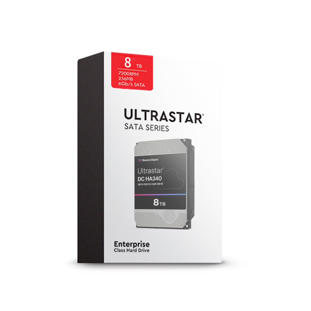Western Digital Ultrastar DC HA340 박스 패키지 7200/256M WUS721208BLE604 (8TB)_이미지