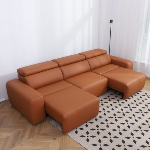 모던홈즈 쌔턴Ⅰ 모션 슬라이드 천연가죽 소파 4인용