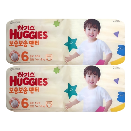 유한킴벌리 하기스 NEW 보송보송 팬티형 6단계-공용 (80매)