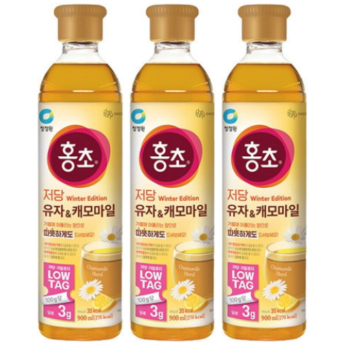 청정원 홍초 저당 유자 & 캐모마일 900ml