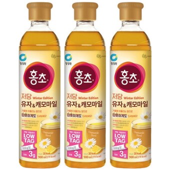 청정원 <b>홍초</b> 저당 유자 & 캐모마일 900ml