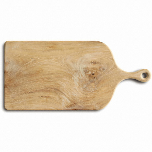아이에스컴퍼니 티크룩 티크 원목 라운드형 빵 트레이 겸용 도마 [42x20cm]