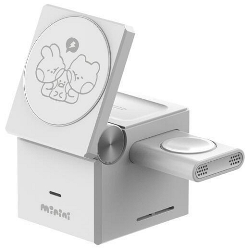 뉴니스 라인프렌즈 미니니 EZ 트립 3in1 맥세이프 무선충전기 (애플워치용)