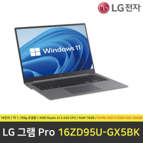 LG���� 2026 �׷� ����16 16ZD95U-GX5BK WIN11
