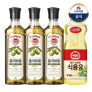 사조 해표 올리브유 500mlx3병+ /유통기한확인_이미지
