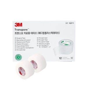 3M 쓰리엠 의료용 테이프 트랜스포 1527-1 2.5cmX9.1m 1팩 12롤_이미지
