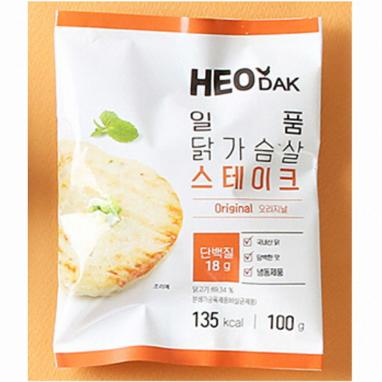 허닭 일품 닭가슴살 스테이크 오리지날 100g (40개)_이미지
