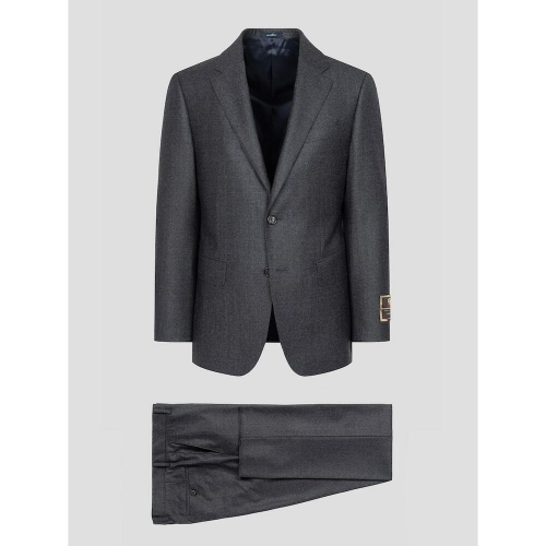 로가디스 COUTURE DELFINO 울 실크 체크 루즈 핏 수트 세트 그레이_PS001359783