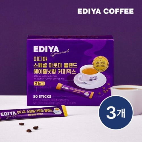 이디야 스페셜 헤이즐넛 커피믹스 50개입 (3개)
