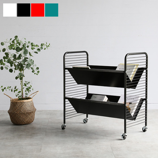 마켓비  RATNER 책꽂이 2단 트롤리