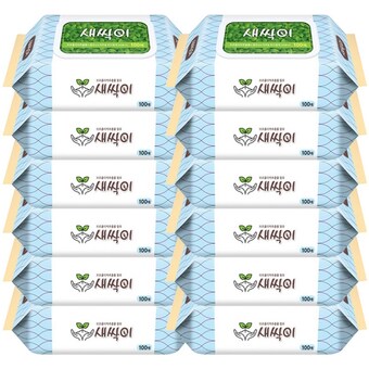 잘풀리는집 새싹이 <b>물티슈</b> 캡형 <b>100매</b>