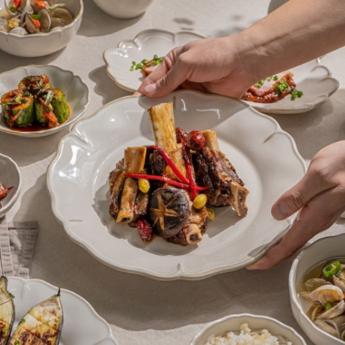 플라워 테이블웨어 원형접시 3호 27cm