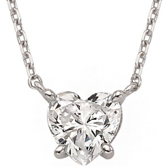 크리스탈샵 하트 실버 목걸이 (백스톤C) CN0085SM_이미지