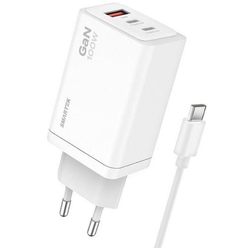 이음전산 스마텍 PD PPS 100W 3포트 GaN 충전기 STQC-GAN100 (케이블포함)_이미지