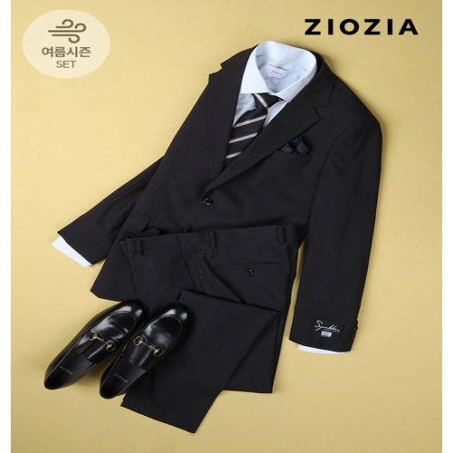 지오지아 쿨맥스 스트레치 솔리드 그레이 정장세트 AAD2SB1301_AAD2SP1301_CGR 116343 74 95_이미지