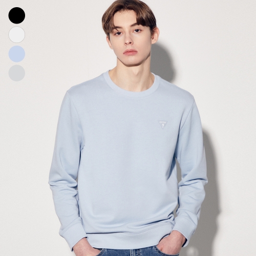 게스 남녀공용 슬림핏 탄탄쮸리 미니삼각 맨투맨_MP1K9442