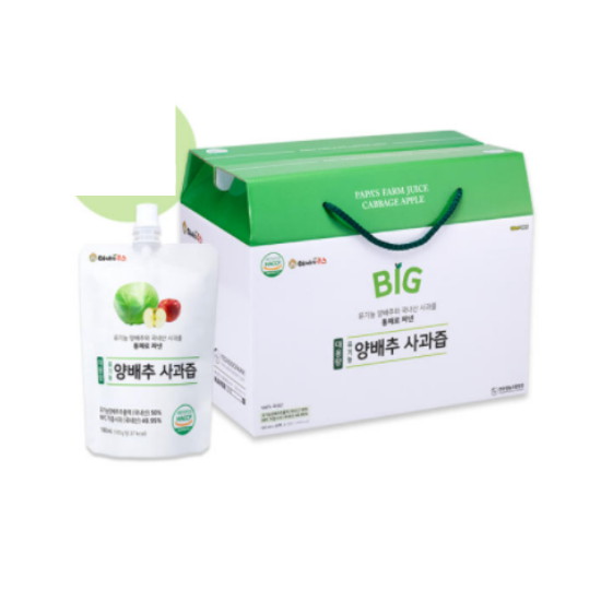 아빠의주스 돌려따는 양배추 사과즙 180ml (30개)_이미지