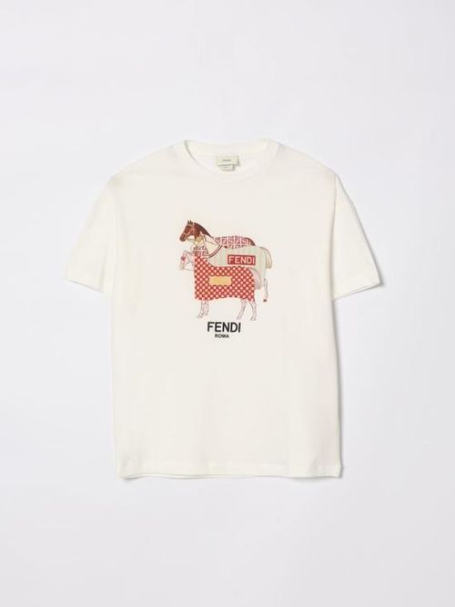 펜디 Little Boys T shirt JMI4987AJ White F0TU9_이미지