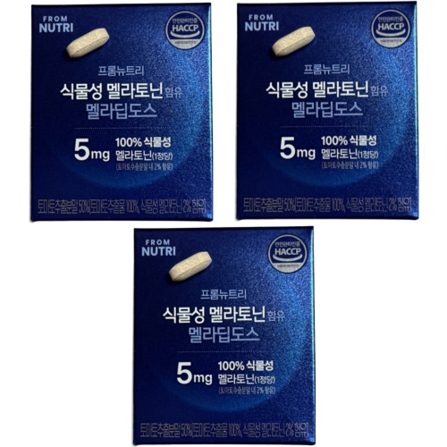 빙그레 프롬뉴트리 식물성 멜라토닌 함유 멜라딥도스 30정 (3개)