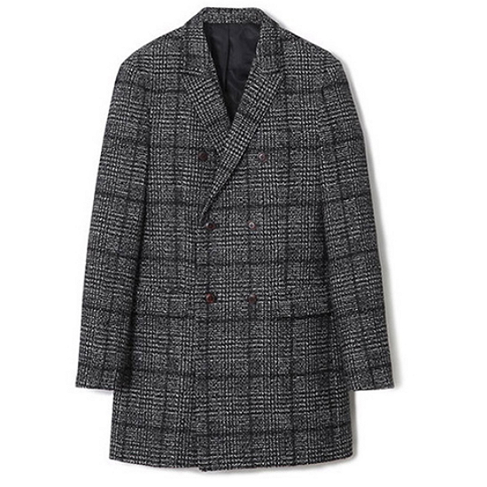 에스티오 코디갤러리 글렌 체크 더블 체스터 코트 CCTFD06BCG